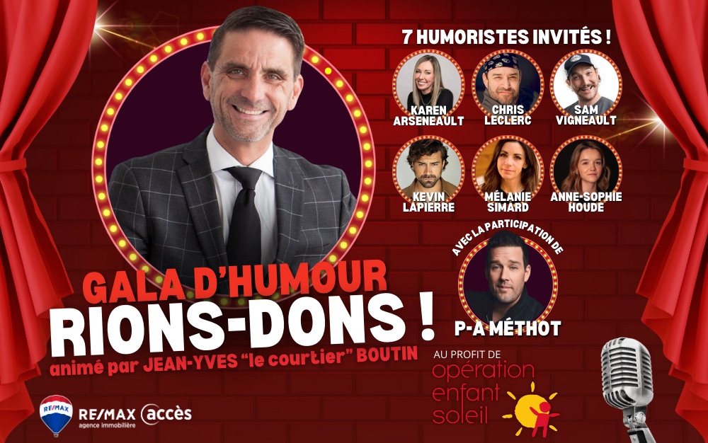 Nouveau gala d’humour pour Opération Enfant Soleil à Québec