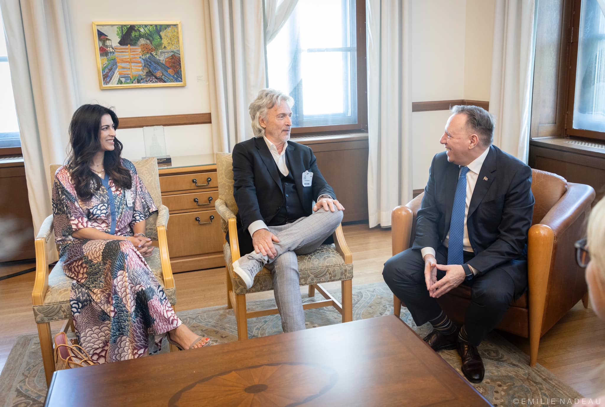 François Legault accueille Claude Meunier et sa conjointe