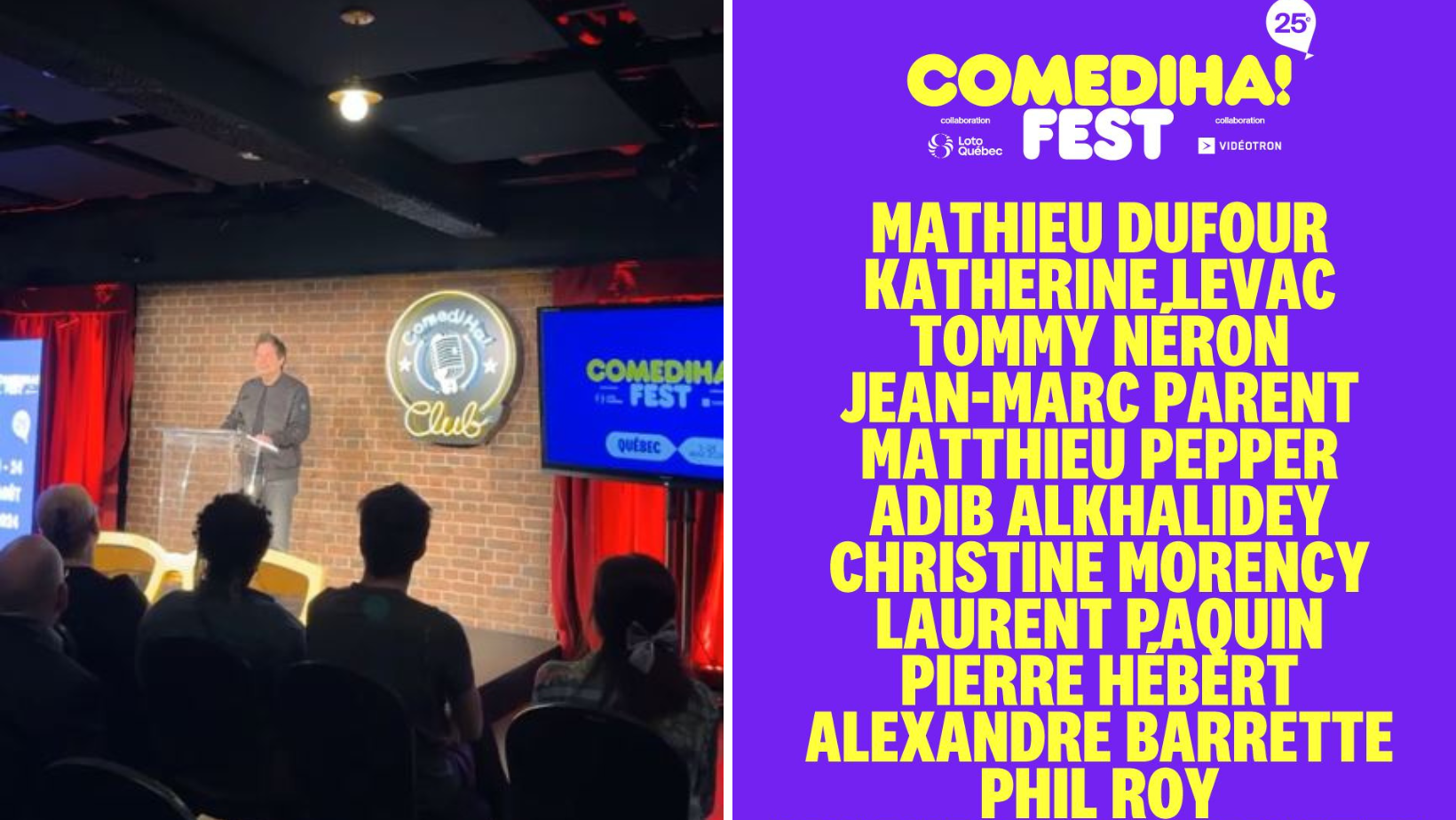 Programmation incroyable pour la 25e édition du ComediHa! Fest Québec