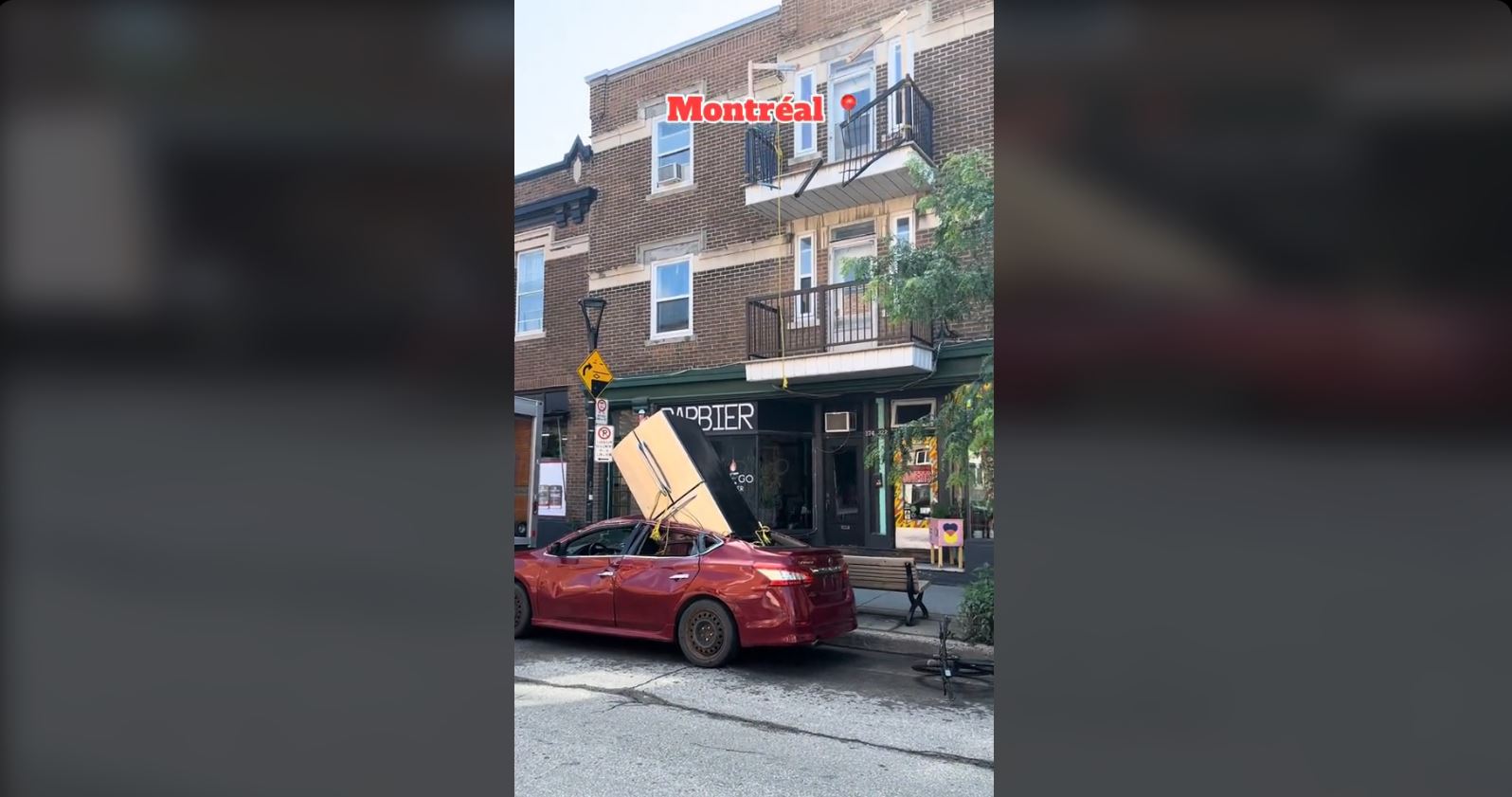 Sketch: Un frigo tombe du troisième étage à Montréal