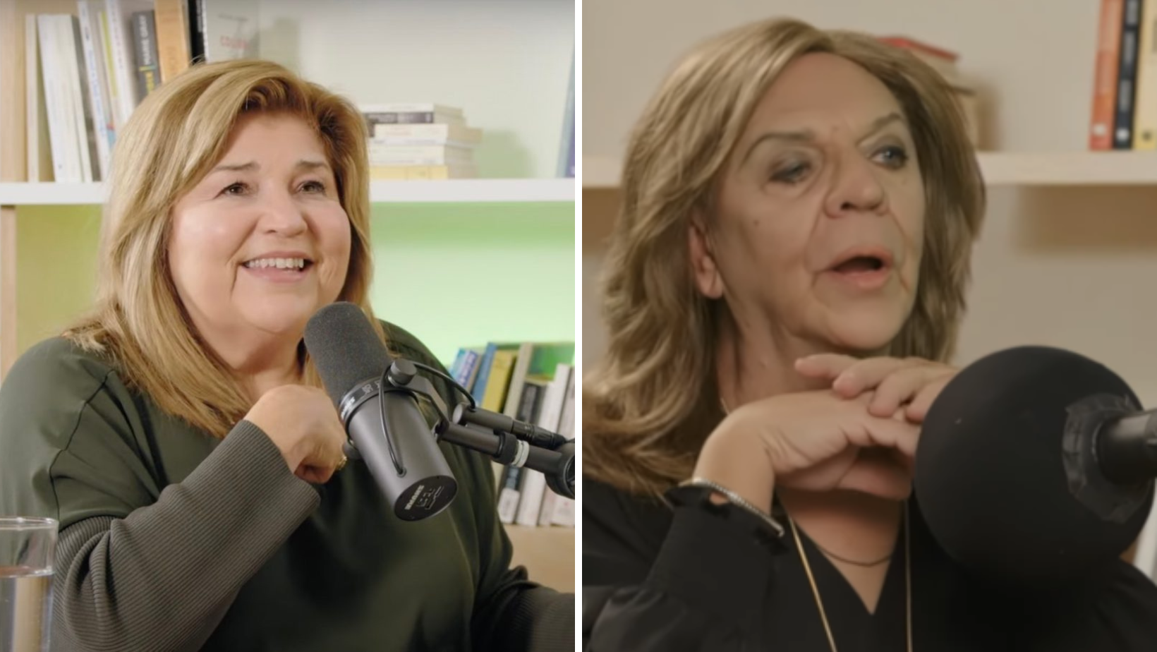 Marc Labrèche imite à la perfection Marie-Claude Barrette à l’émission Je viens vers toi sur Noovo