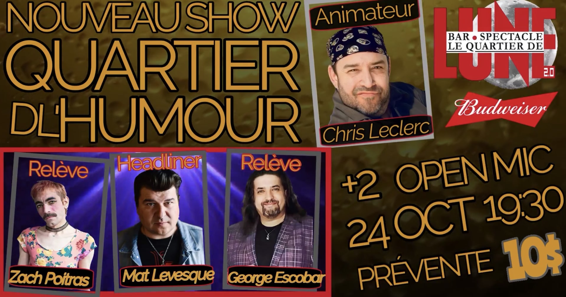 Une nouvelle soirée d’humour s’installe à Québec!